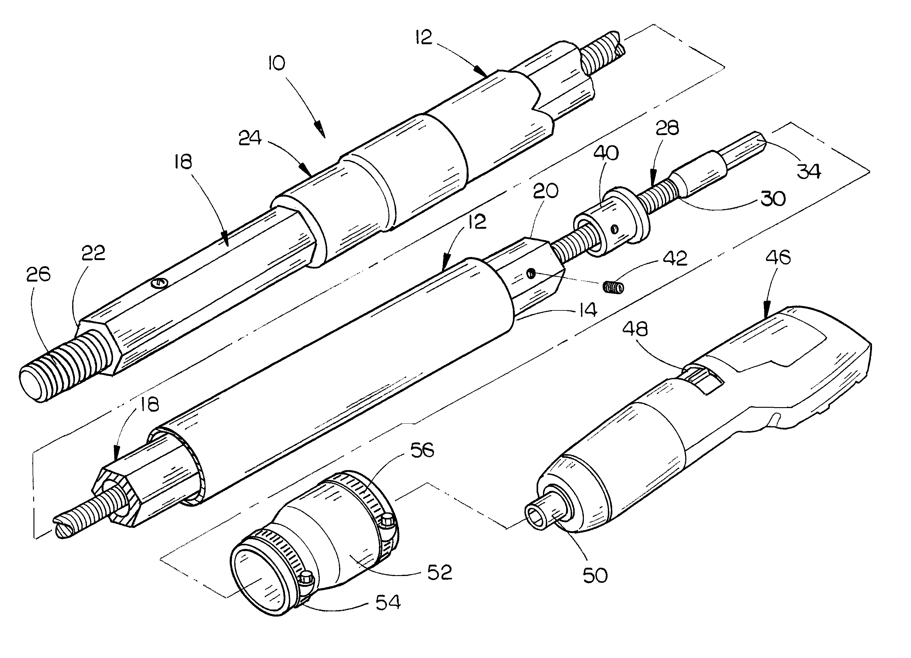 Motorized extension pole