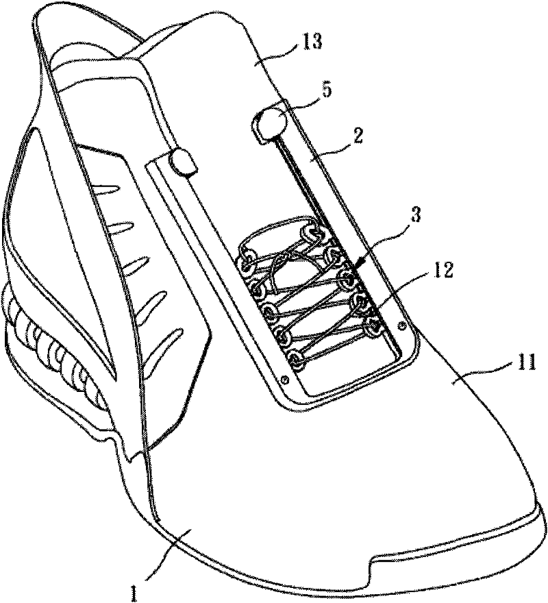 Device for penetrating and tying shoelace and capable of rapidly releasing shoelace