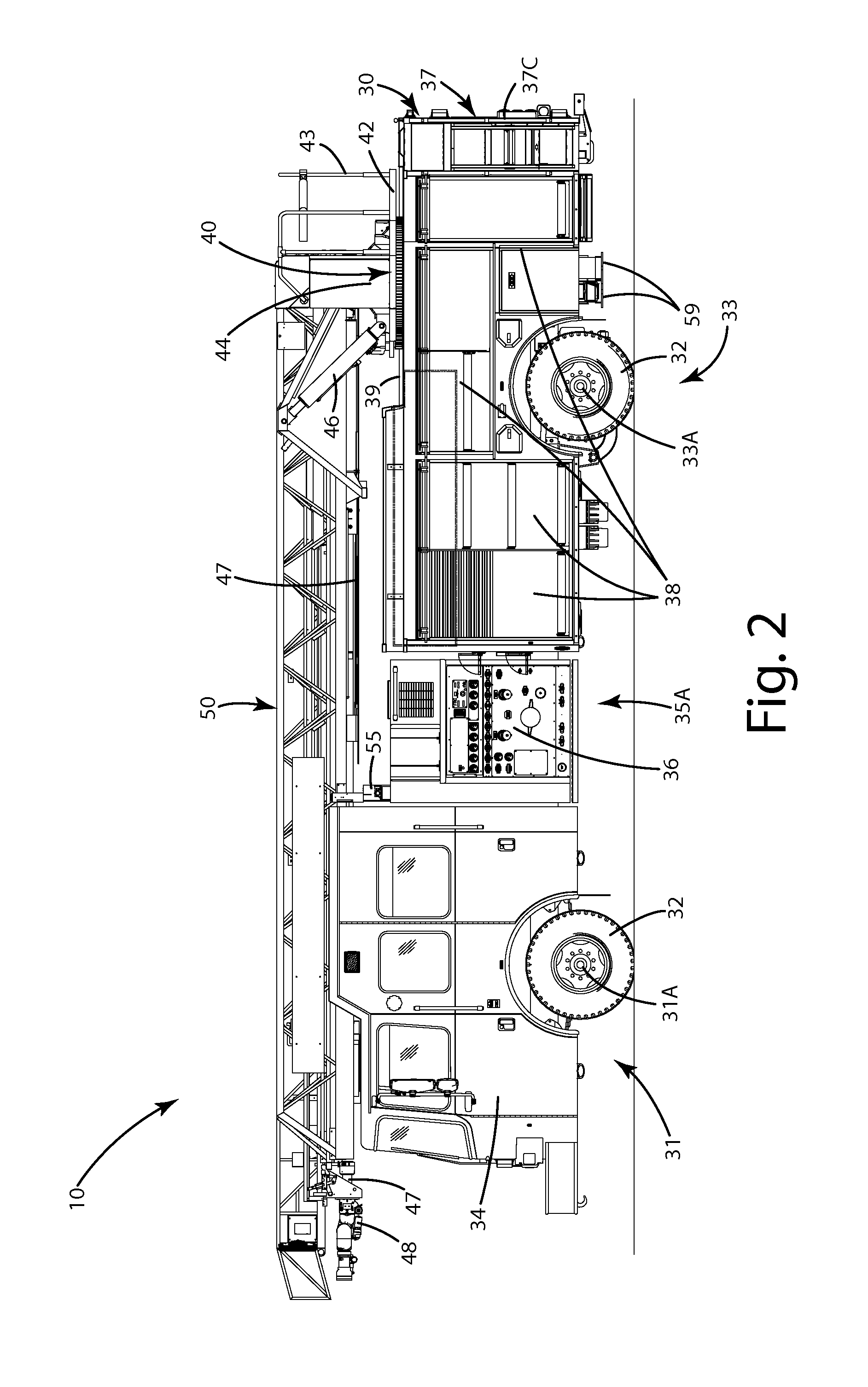 Firefighting or rescue apparatus including side access ladder