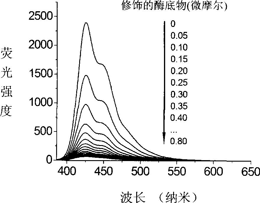 Application of fluorescent probe for detecting enzyme activity and screening passivating agent