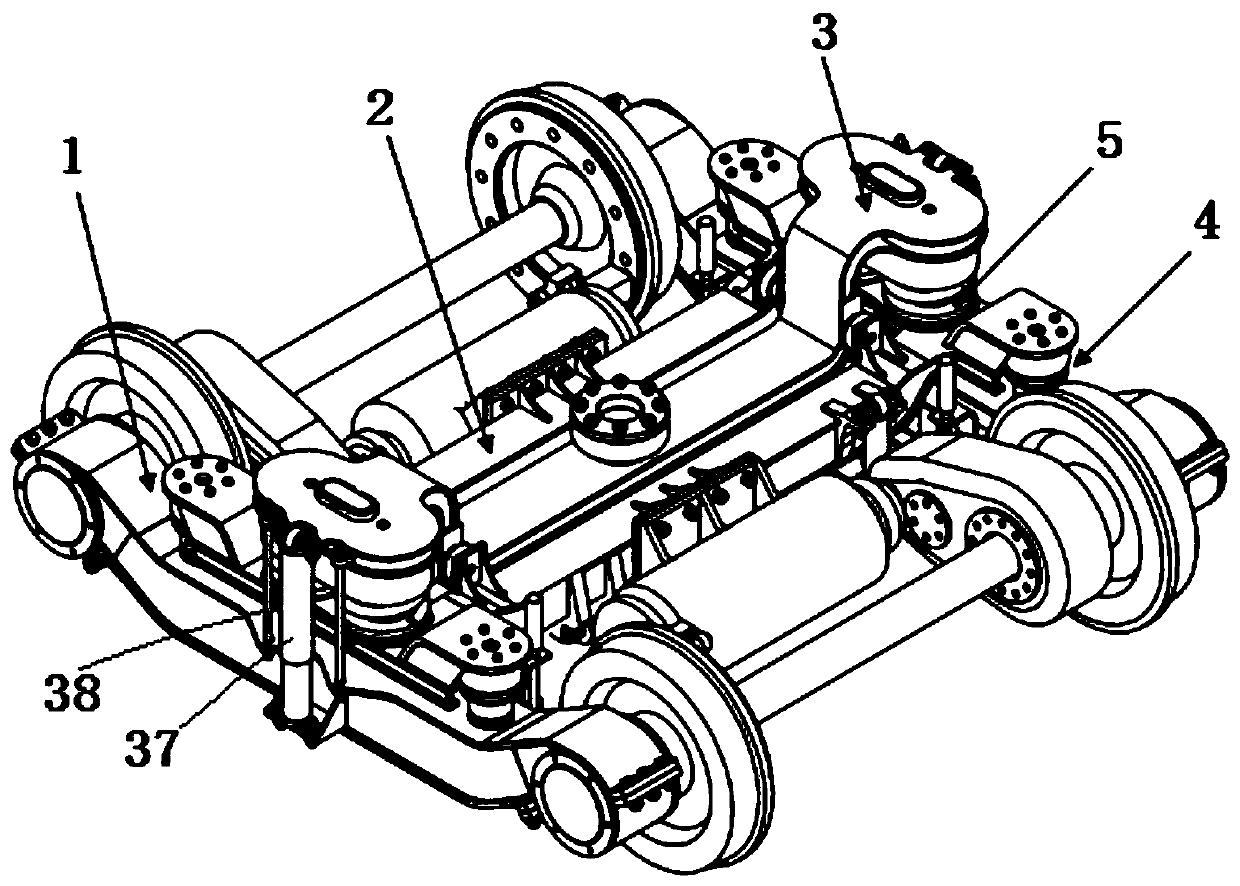 A tram and bogie