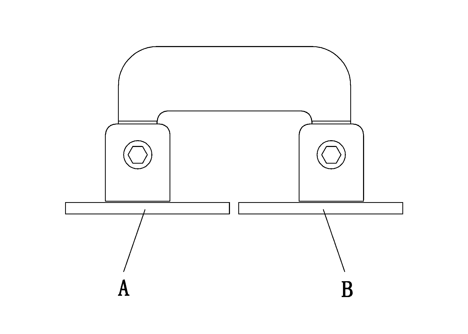 Portable magnetic span plate used for steel plate split joint and welding