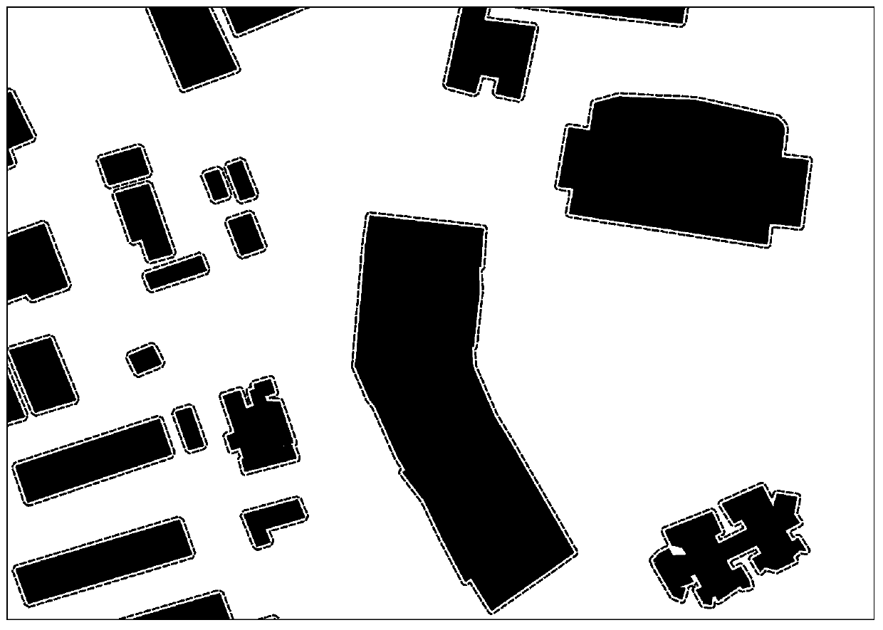 Building white mold consistency merging method based on nearest connection lines