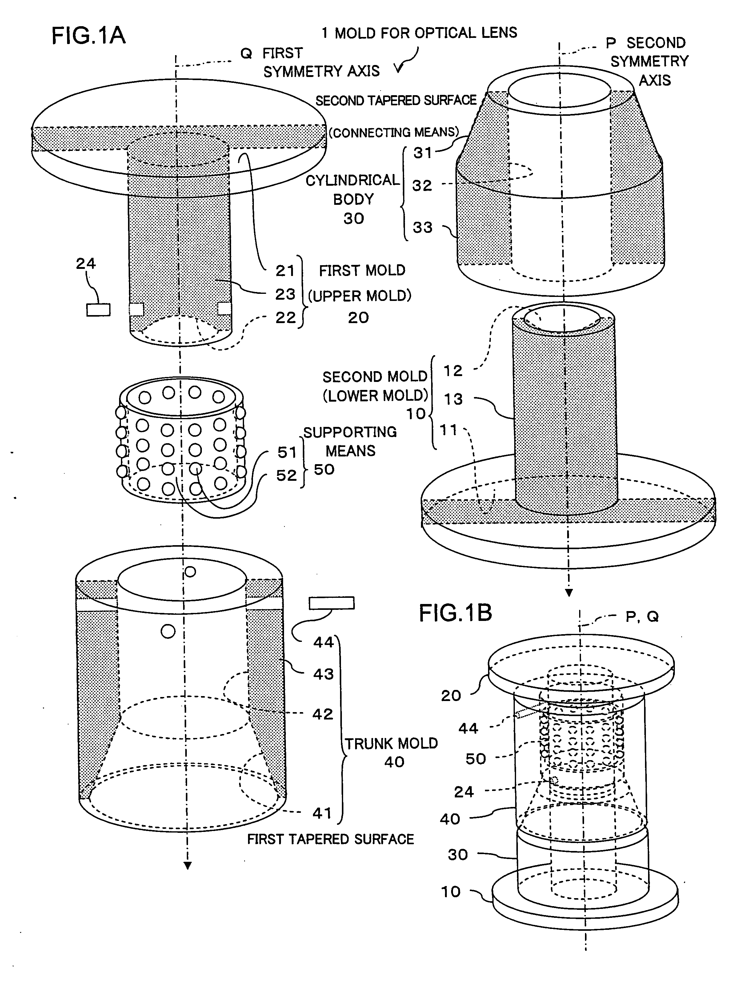 Mold for optical component