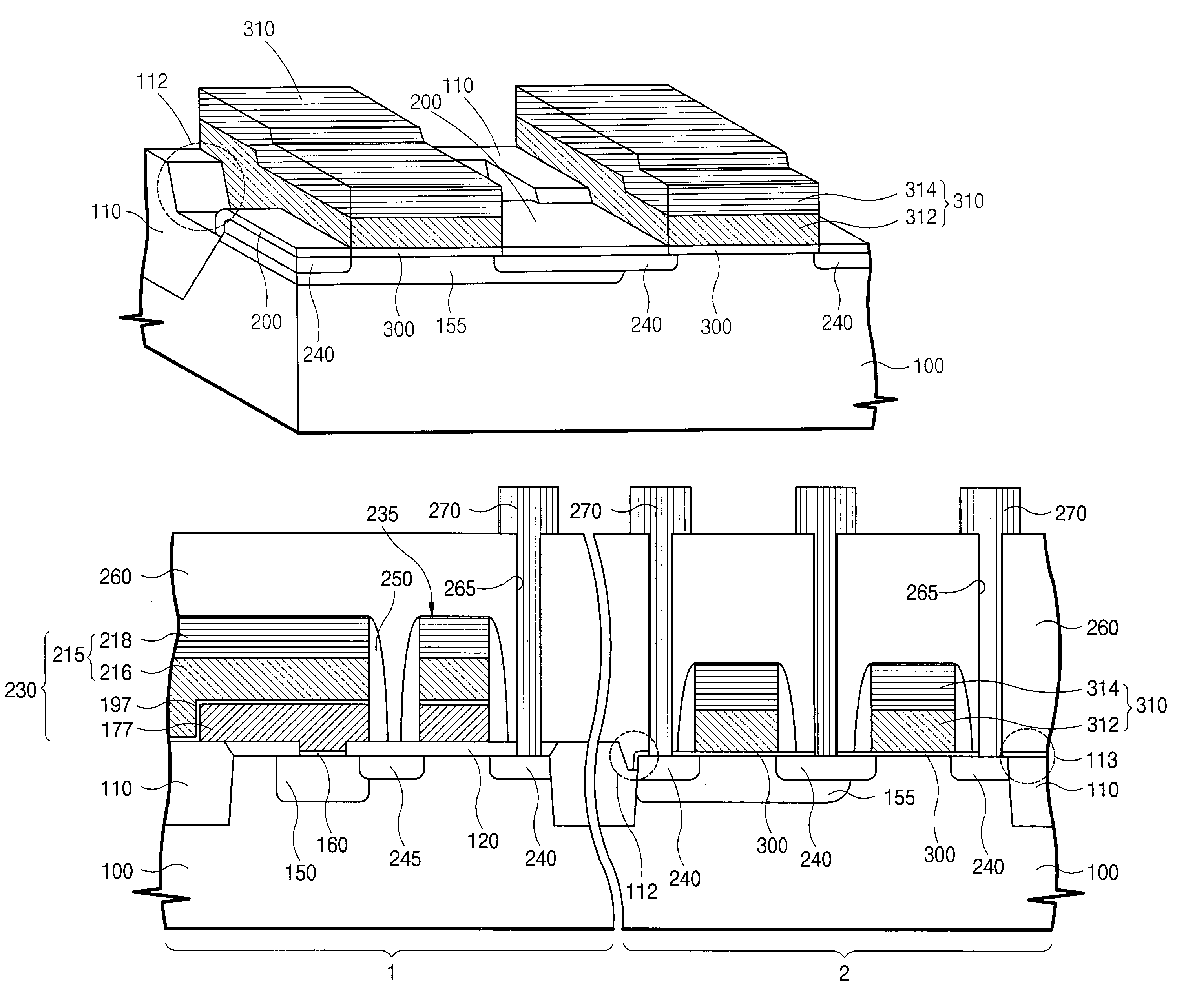 Semiconductor device having electrically erasable programmable read-only memory (EEPROM) and mask-ROM and method of fabricating the same