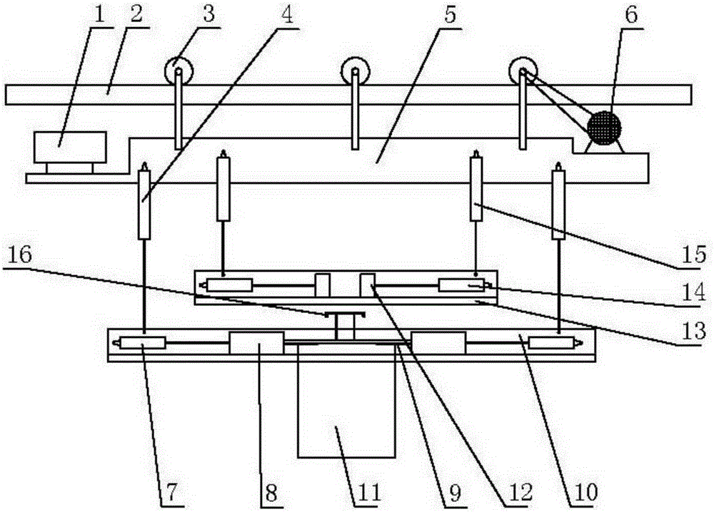 A stabilizing device for the manipulator during the movement of the electrolytic manganese cathode plate in and out of the tank