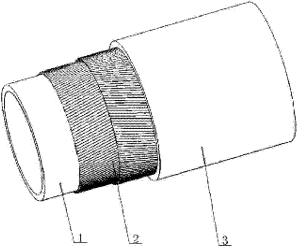 Flexible ultra-high molecular weight polyethylene composite tube as well as preparation method and production system thereof