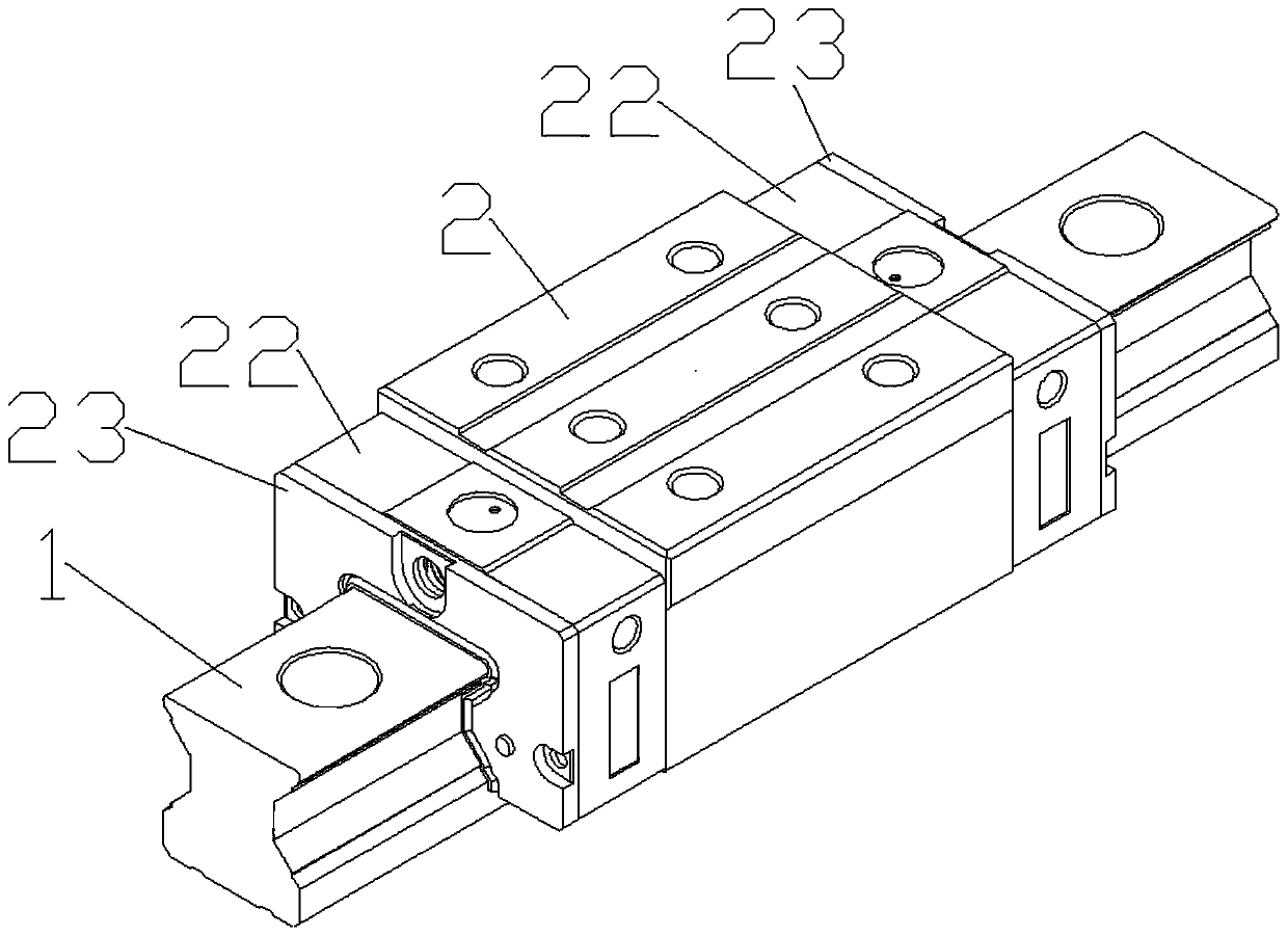 Pin roller linear guide rail