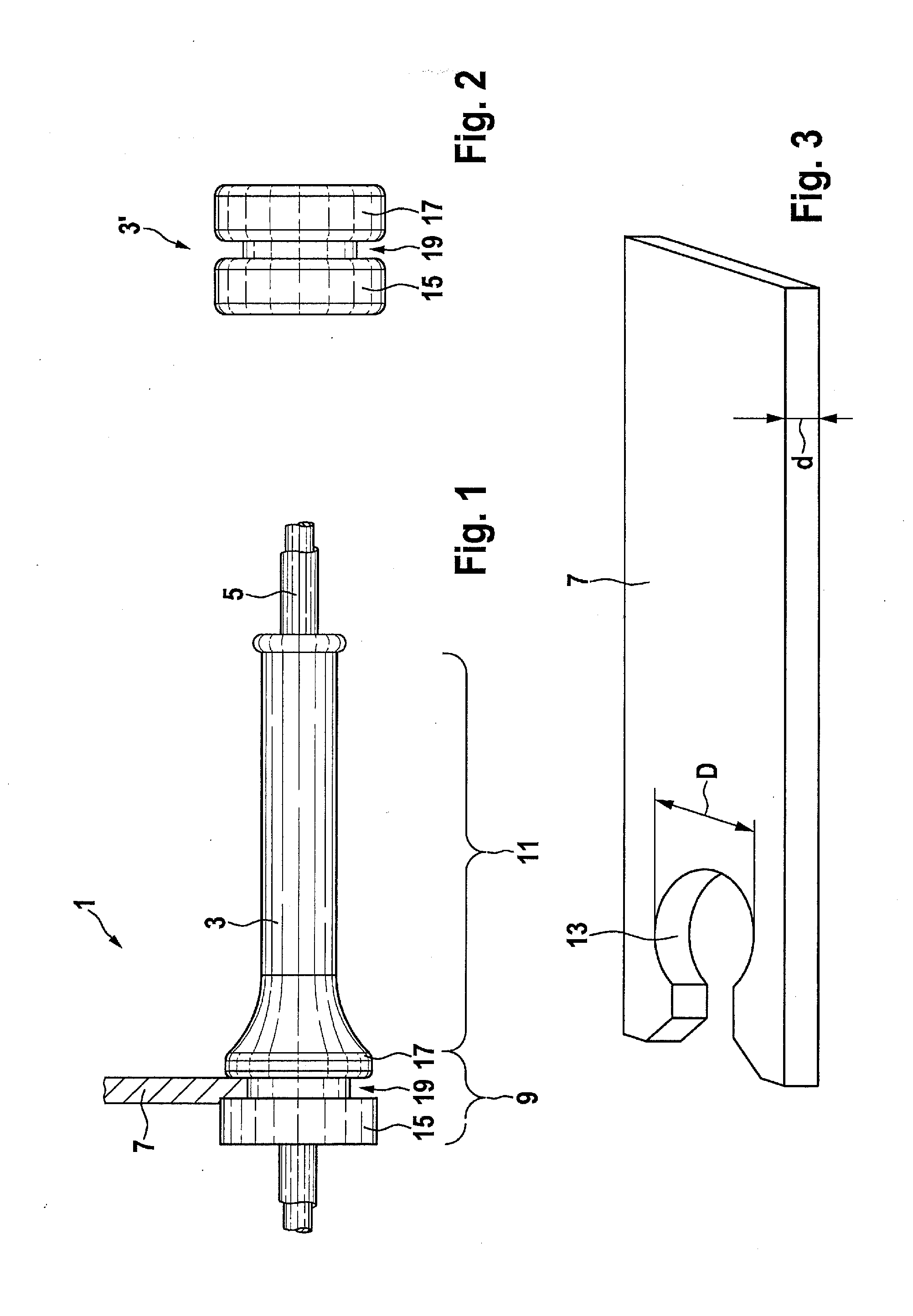 Fastening device for a line and method for fastening a line