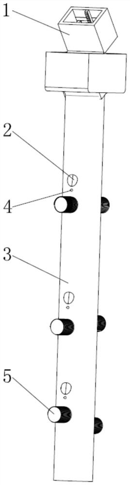 Accurate evaluation device for vertical content distribution of active excitation type seabed hydrate reservoir