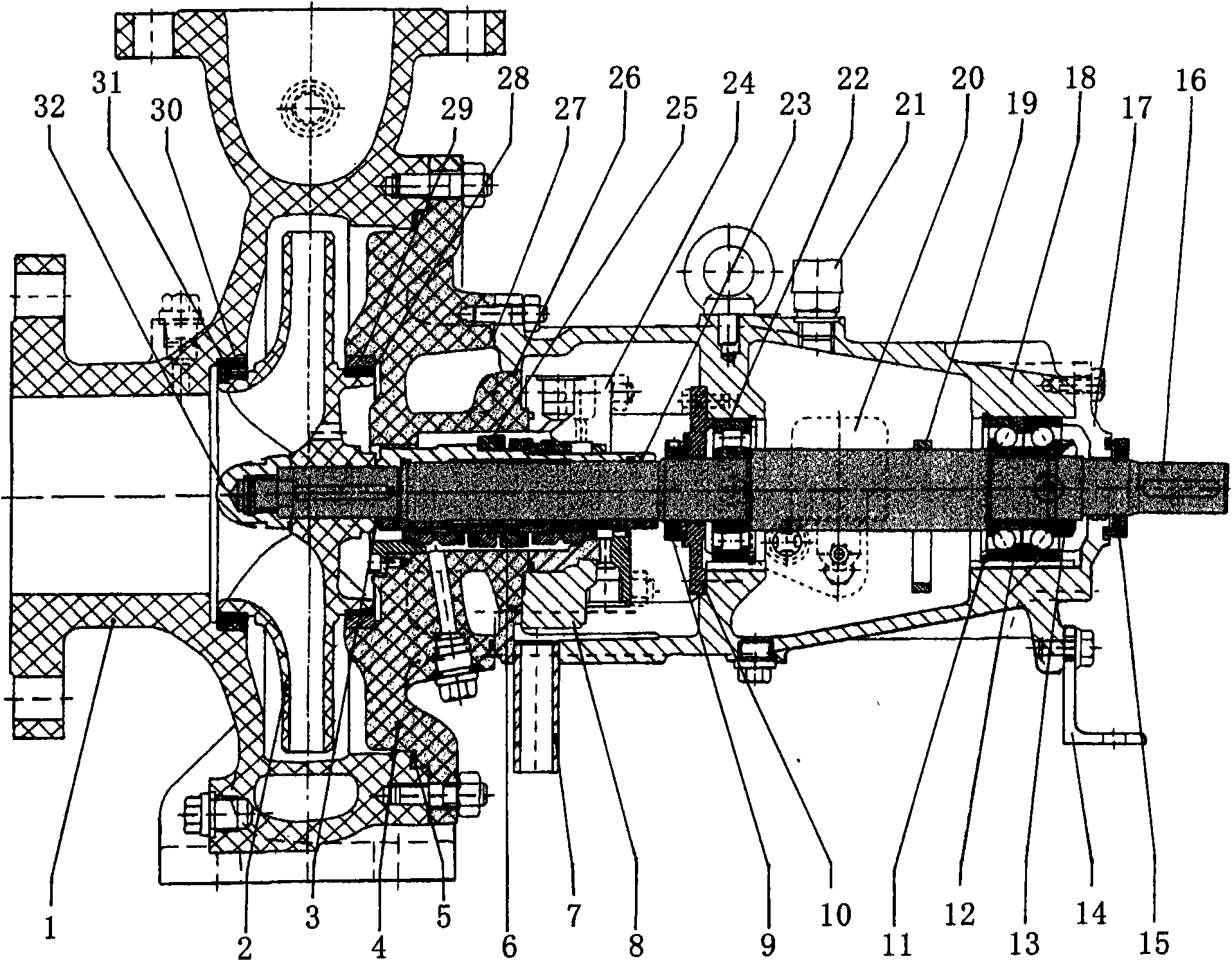 Corrosion-resistant pump made from carbon/carbon composite materials