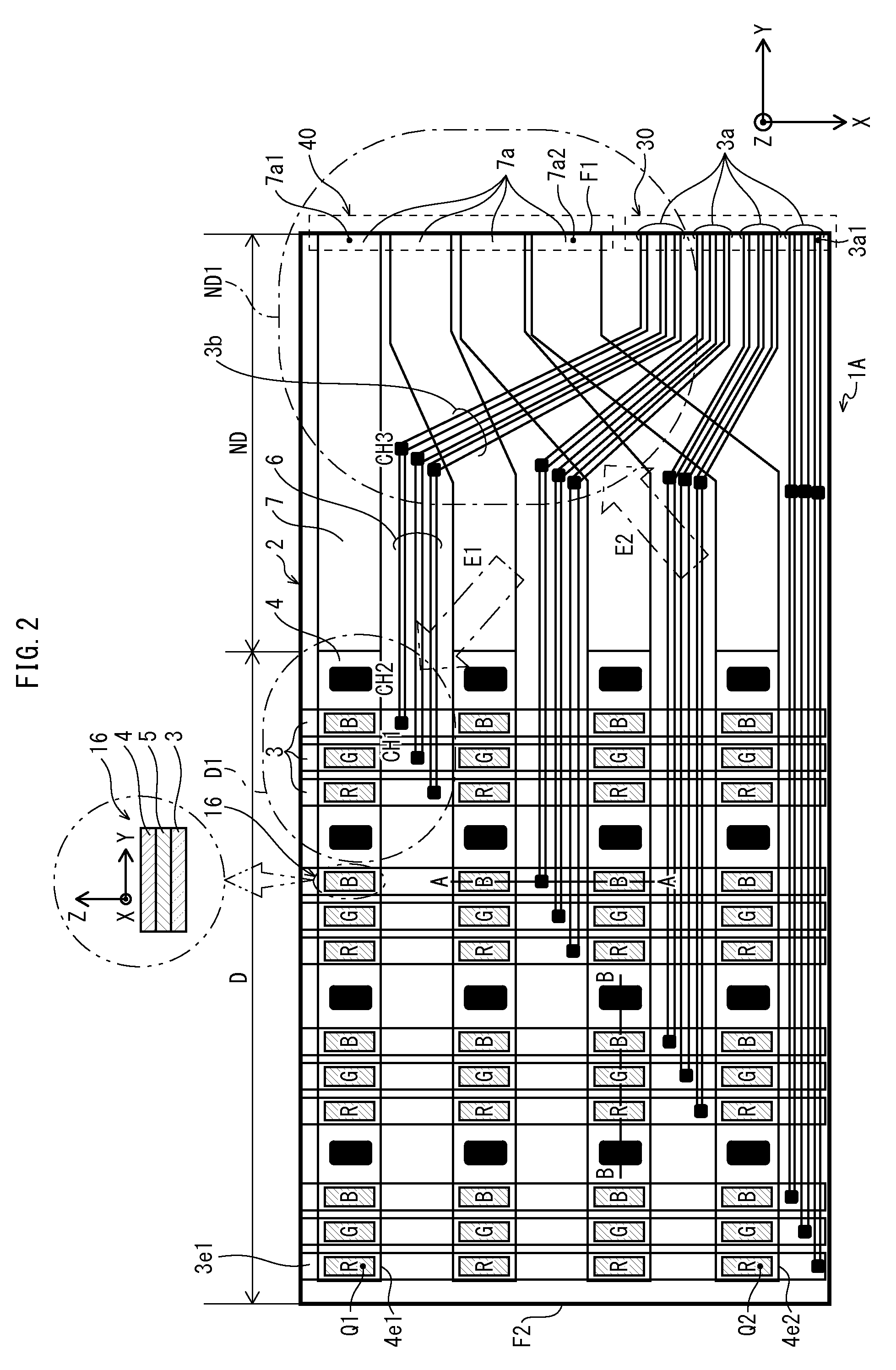 Passive-matrix display and tiling display