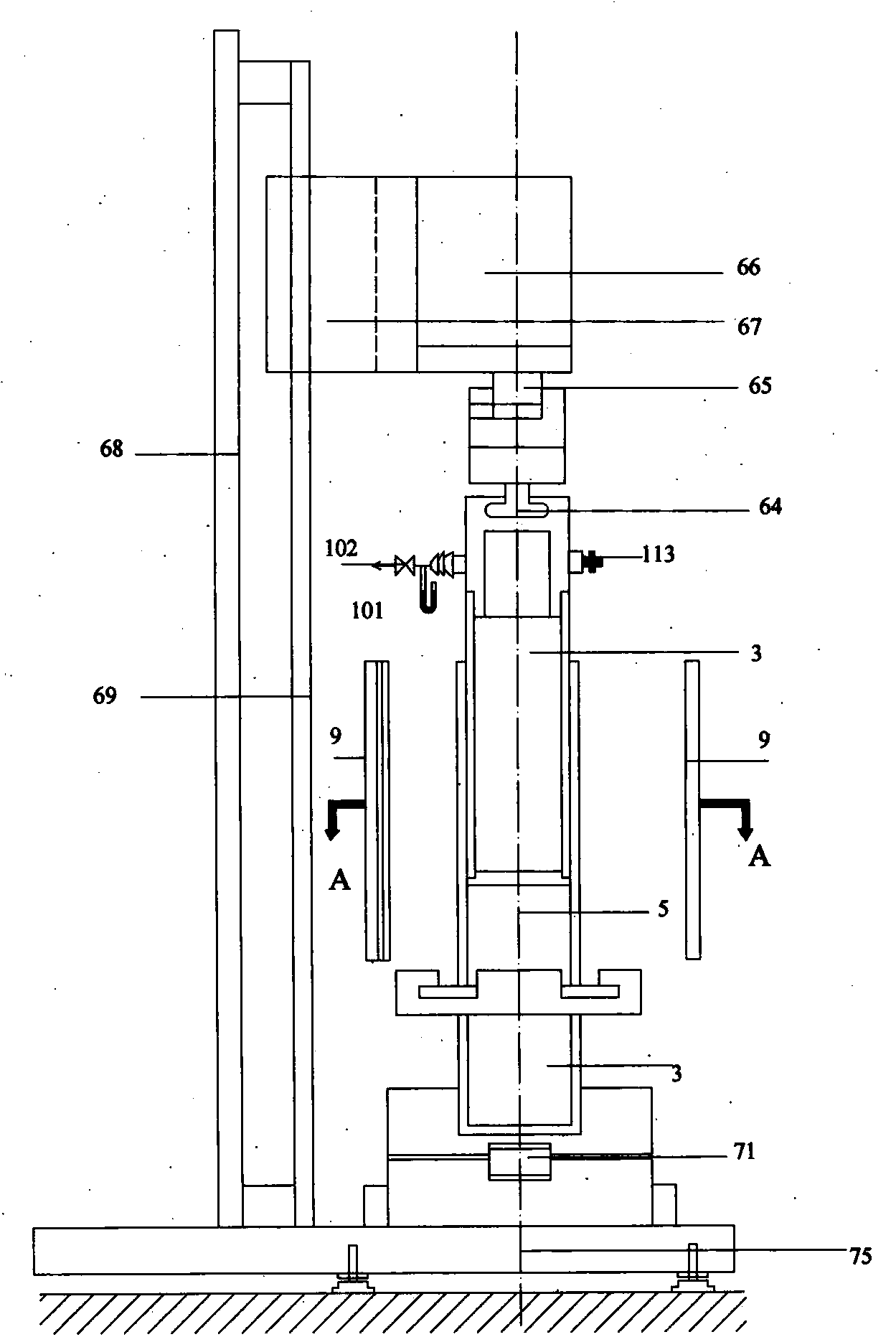 Device and method for in situ measuring steady-state heat transfer character of variable density fibrous