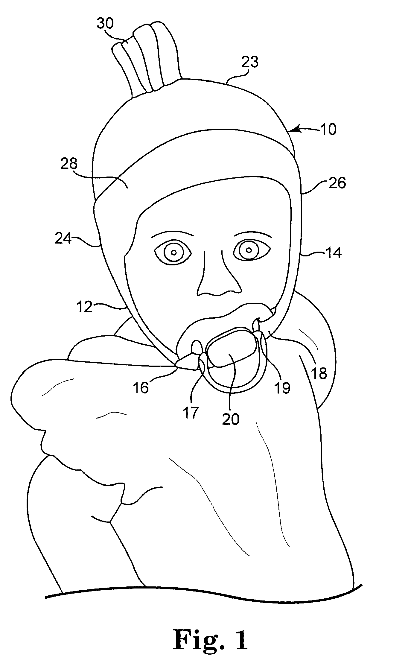 Pacifier securing device