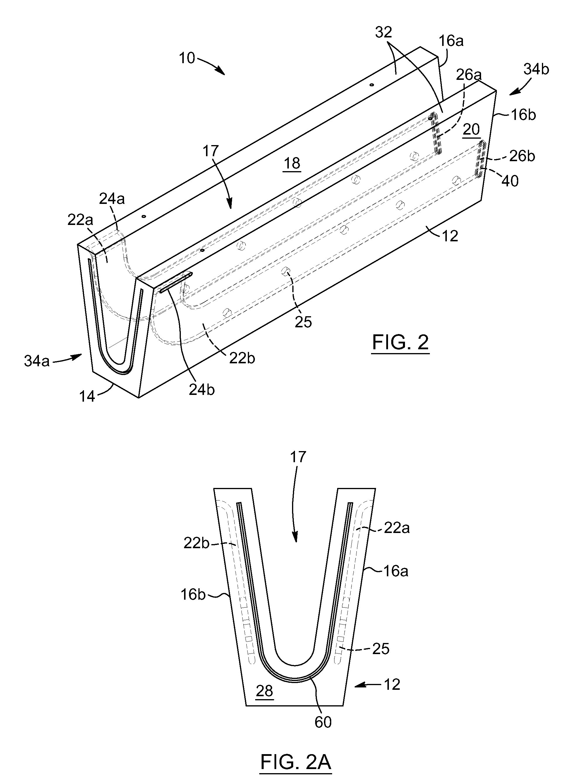 Receptacle for handling molten metal, casting assembly and manufacturing method