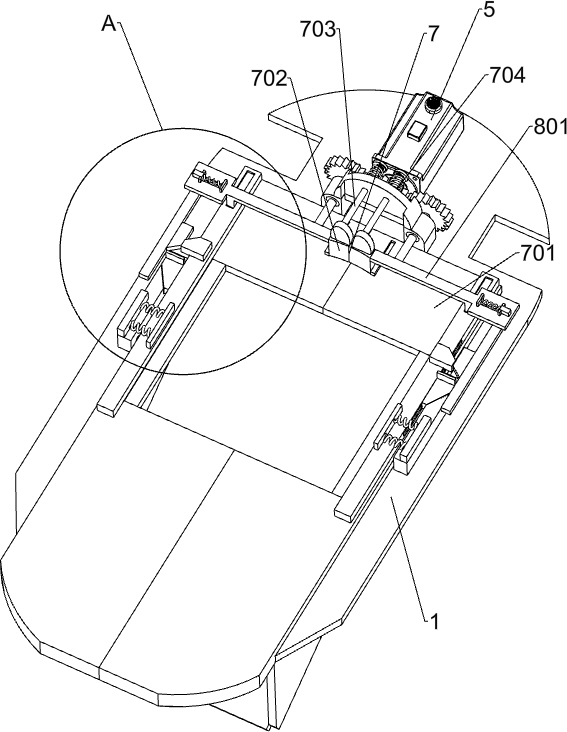 A kind of grip installation groove slotting device of chopping board