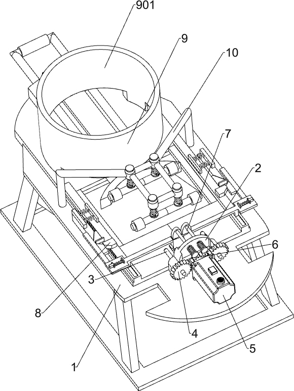 A kind of grip installation groove slotting device of chopping board