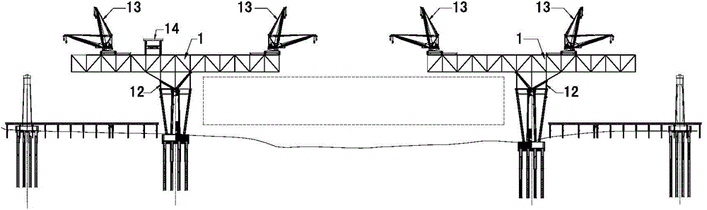 Construction method of flexible arch bridge with rigid beams