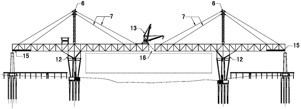 Construction method of flexible arch bridge with rigid beams