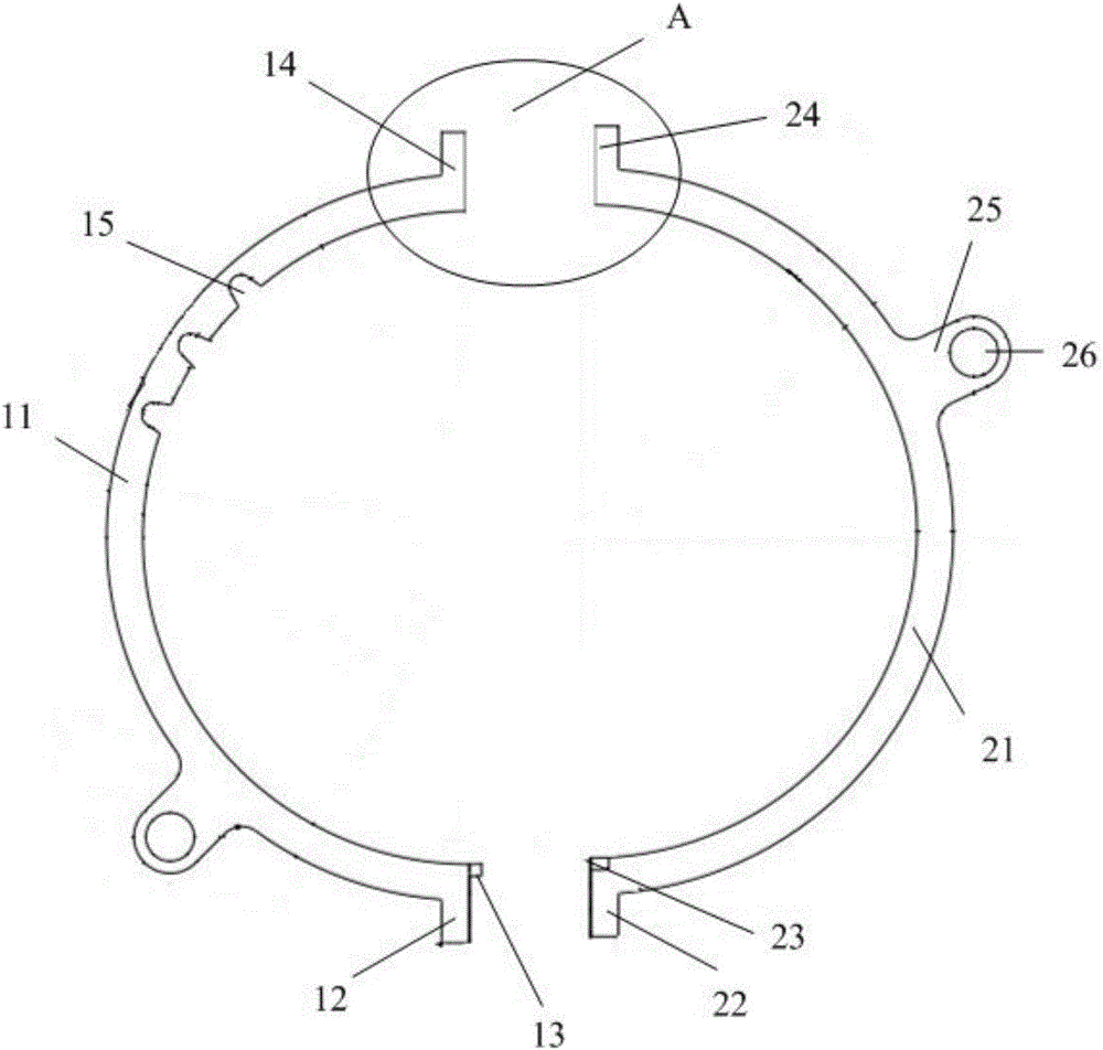 Partitioning type stator crimping apparatus