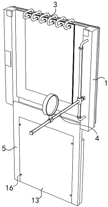 Lung CT film auxiliary judging and observing device