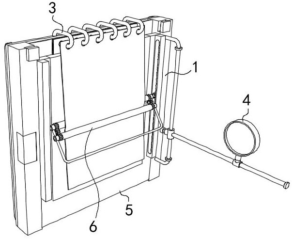 Lung CT film auxiliary judging and observing device