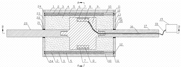 Crack cylinder double-out rod magneto-rheological damper