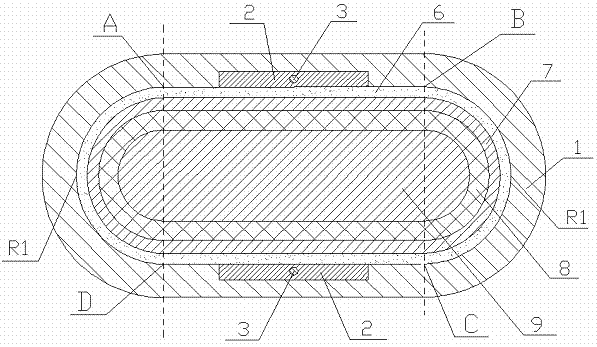 Crack cylinder double-out rod magneto-rheological damper