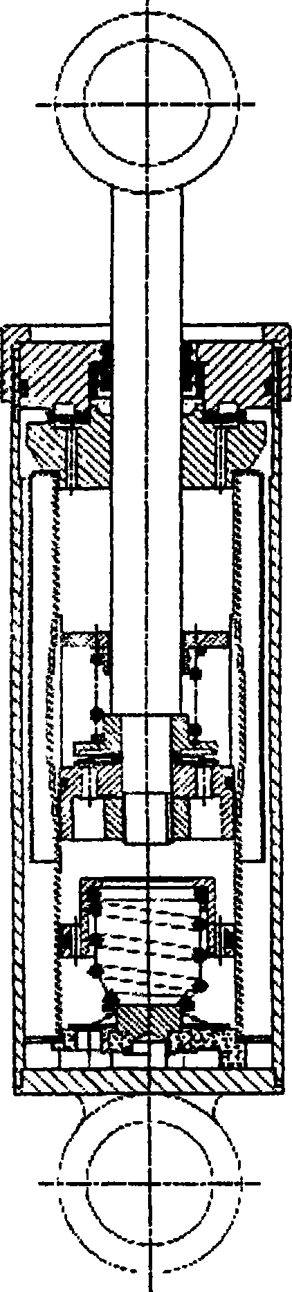 Pump type displacement correlated damping shock absorber