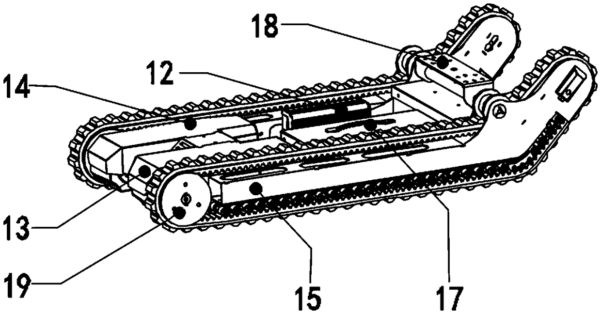 A platform type crawler and an automatic leveling method