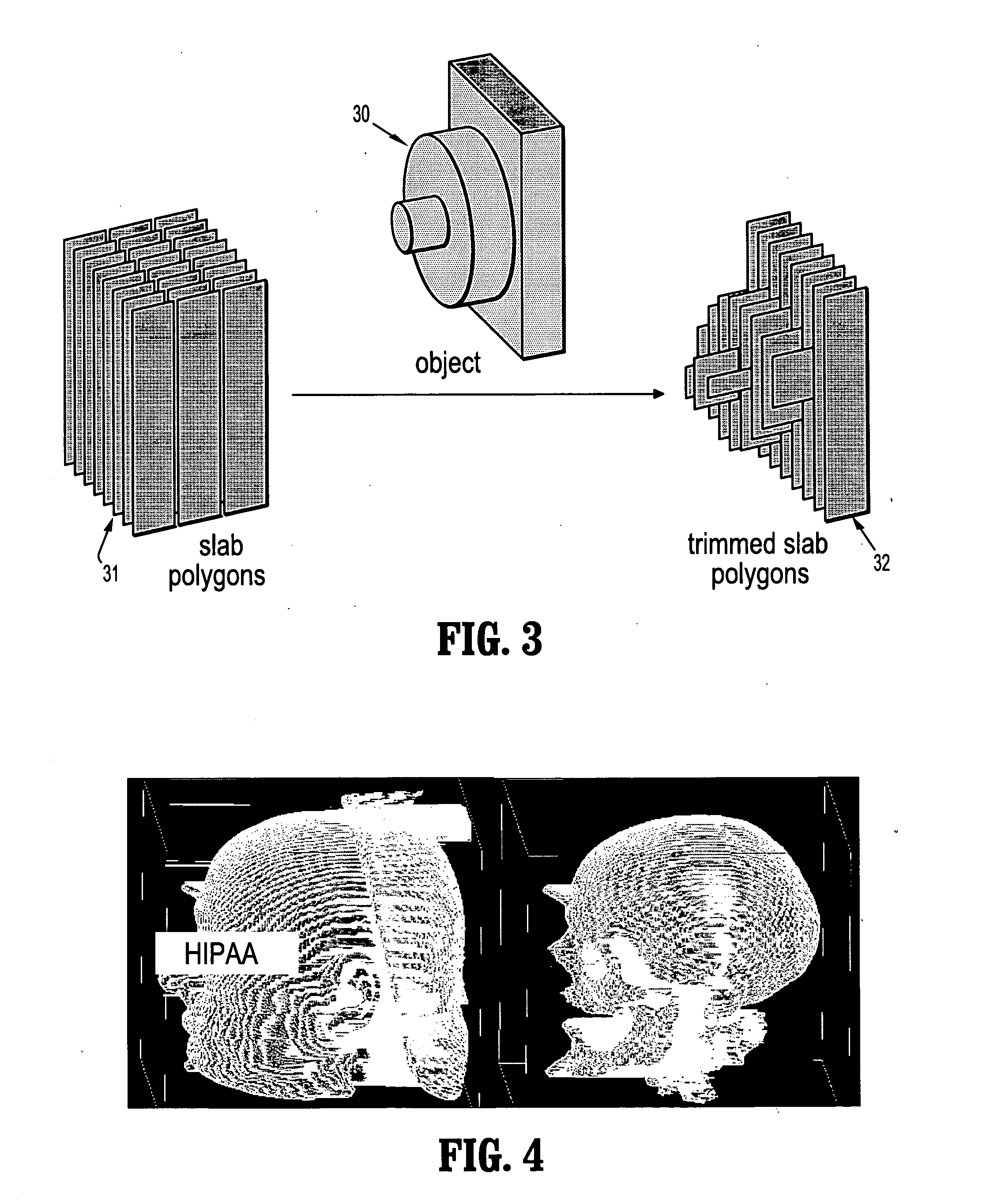 System and method for empty space skipping in sliding texture based volume rendering by trimming slab polygons