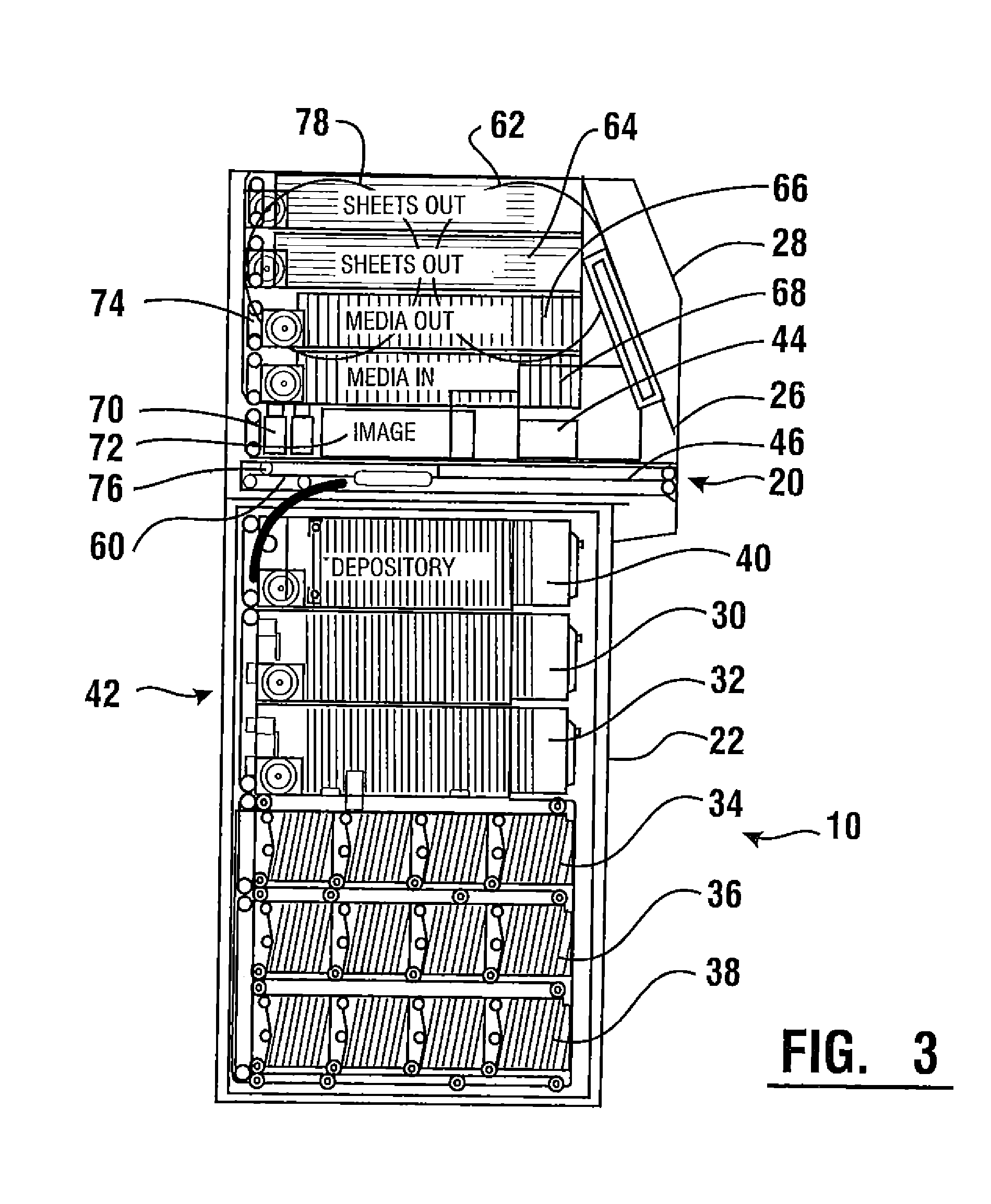 Check cashing banking system controlled responsive to data bearing records