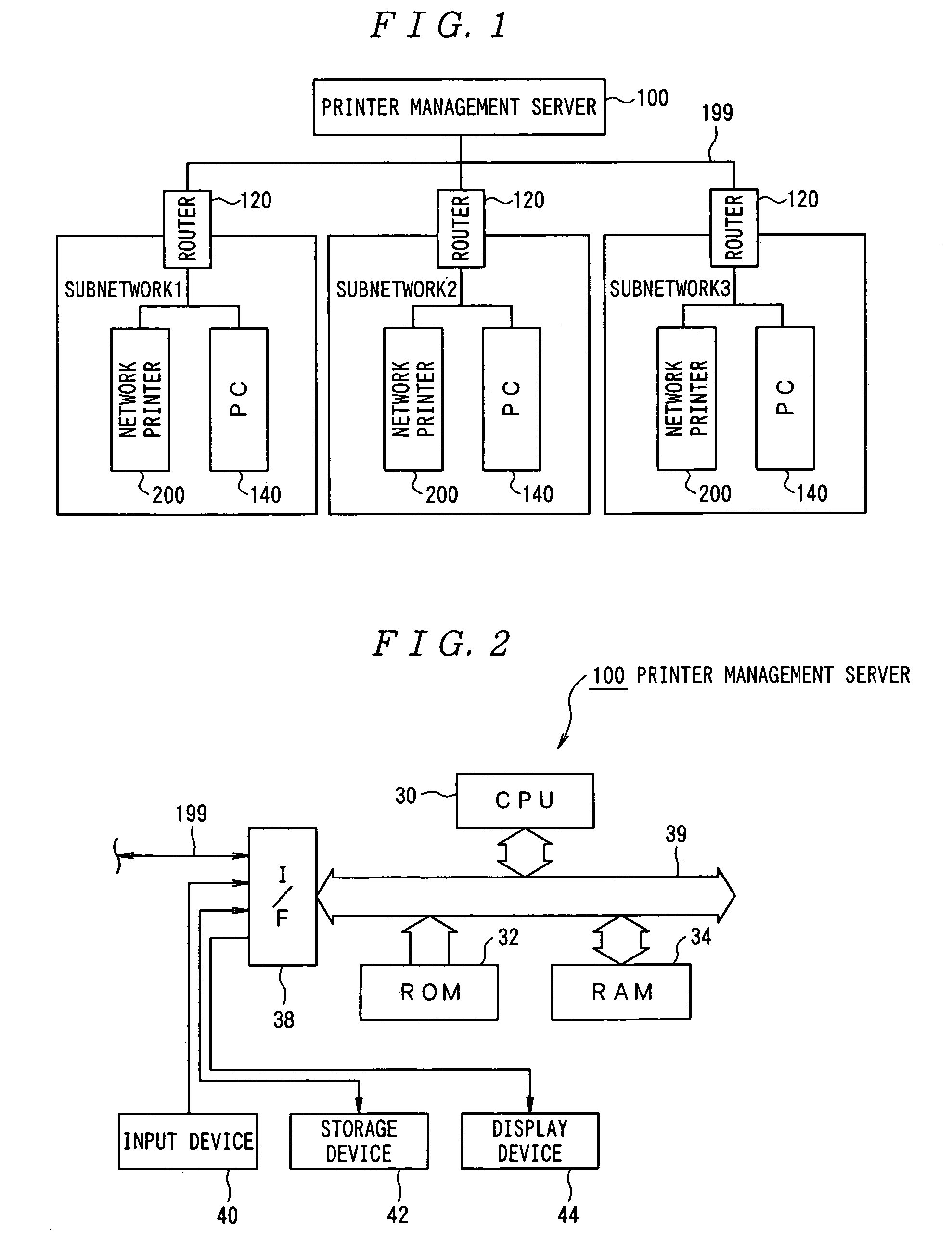 Device management system, printer management system, printer management terminal, network printer, program for terminal and program for printer, and device management method