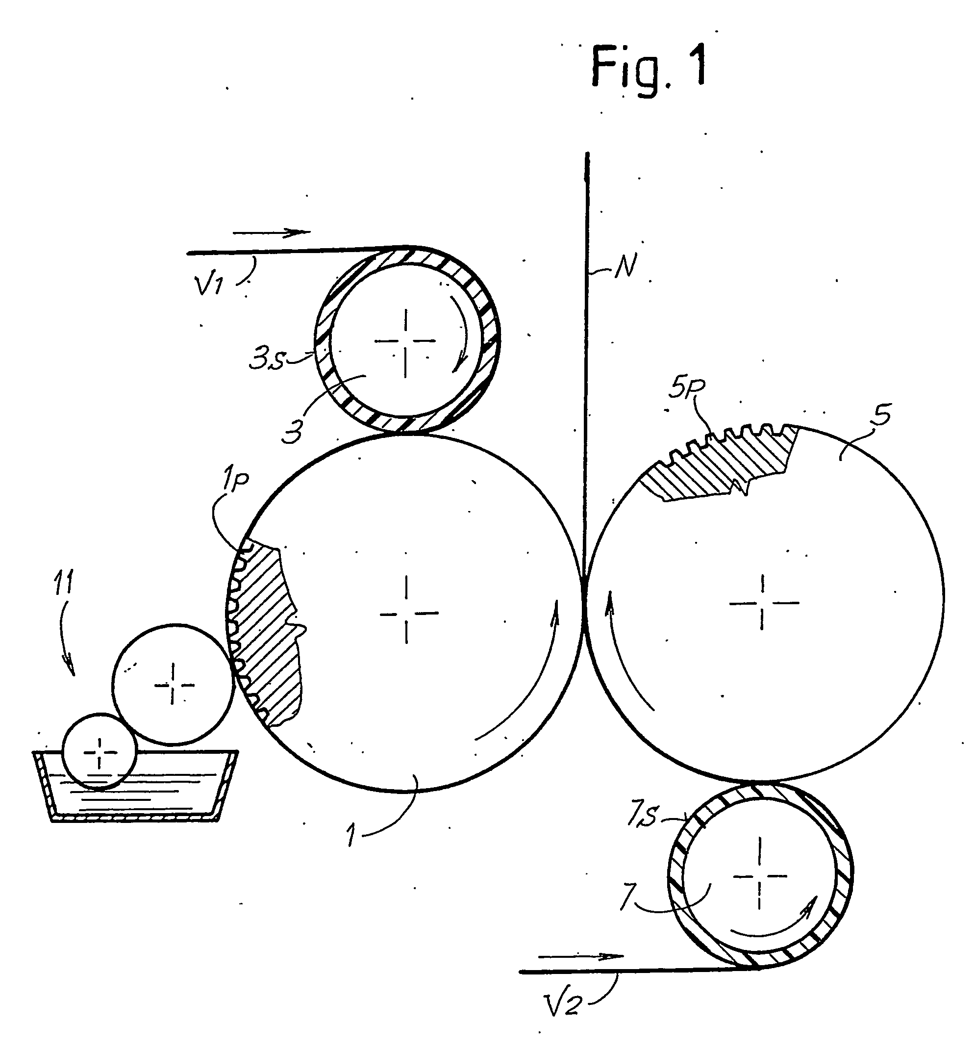 Variable crown roller for devices for processing continuous web material and device comprising said roller