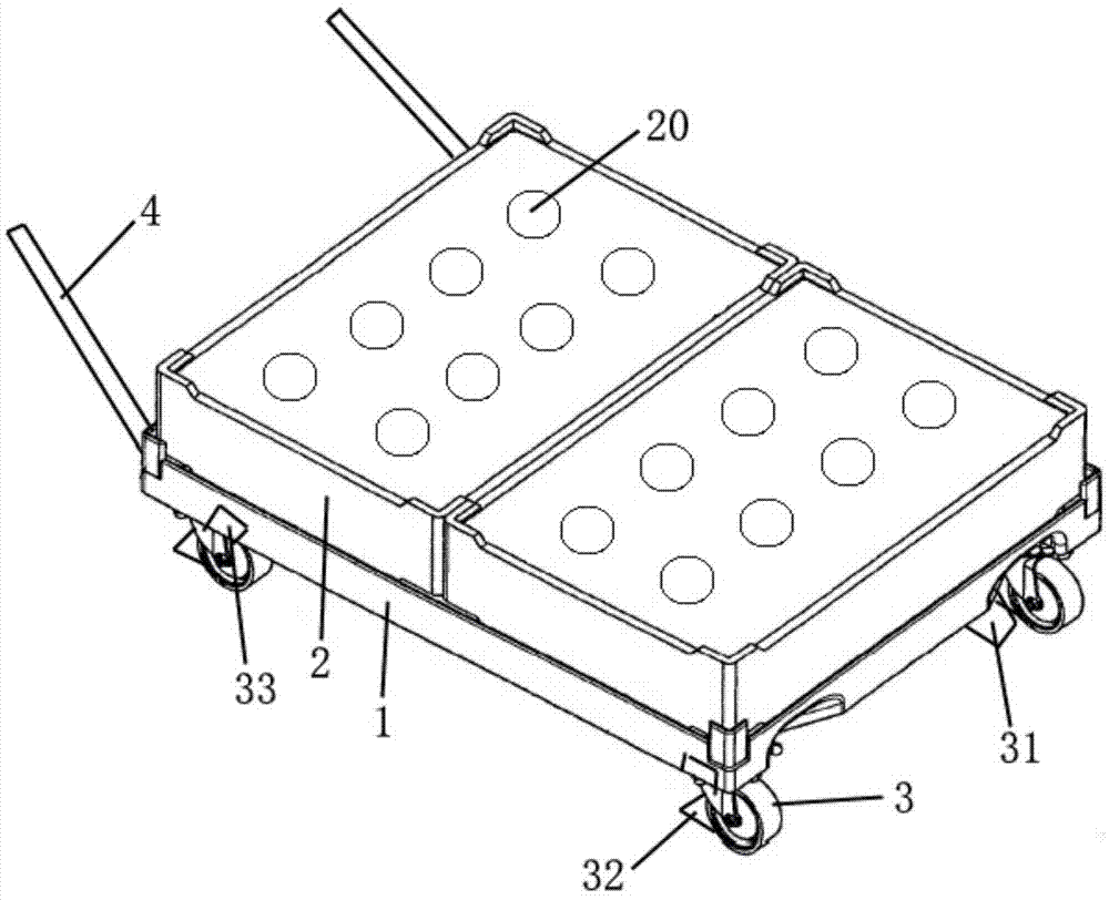 Universal wheel transport cart mechanism