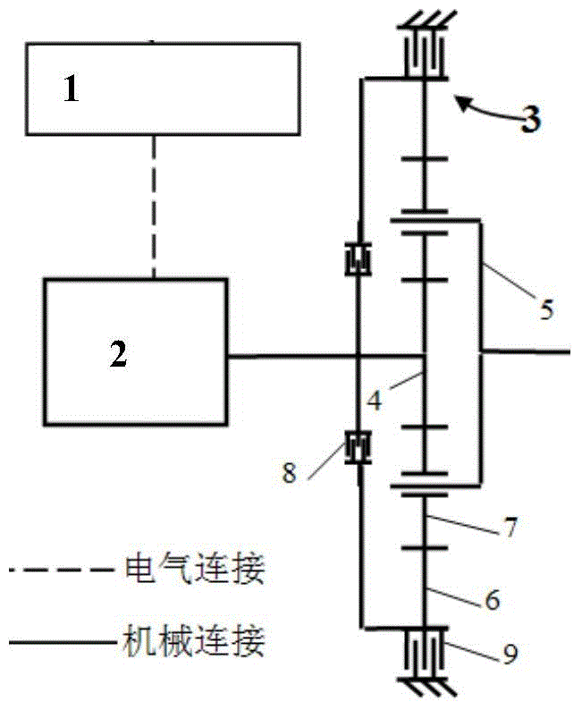 Control method for high-transmission-ratio spaced shifting of tandem type electric transmission vehicle