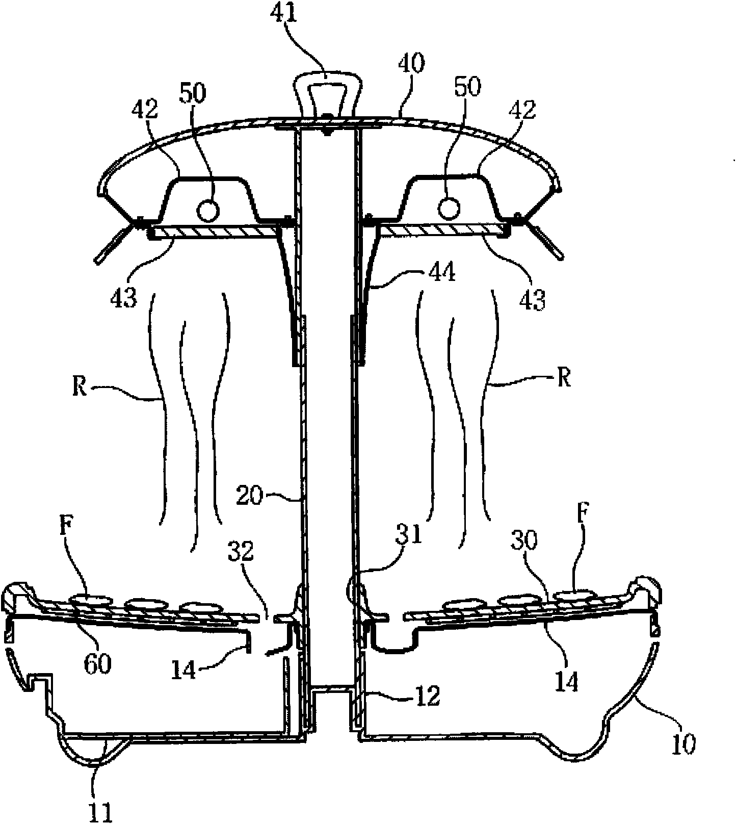 Two-way heating cooker