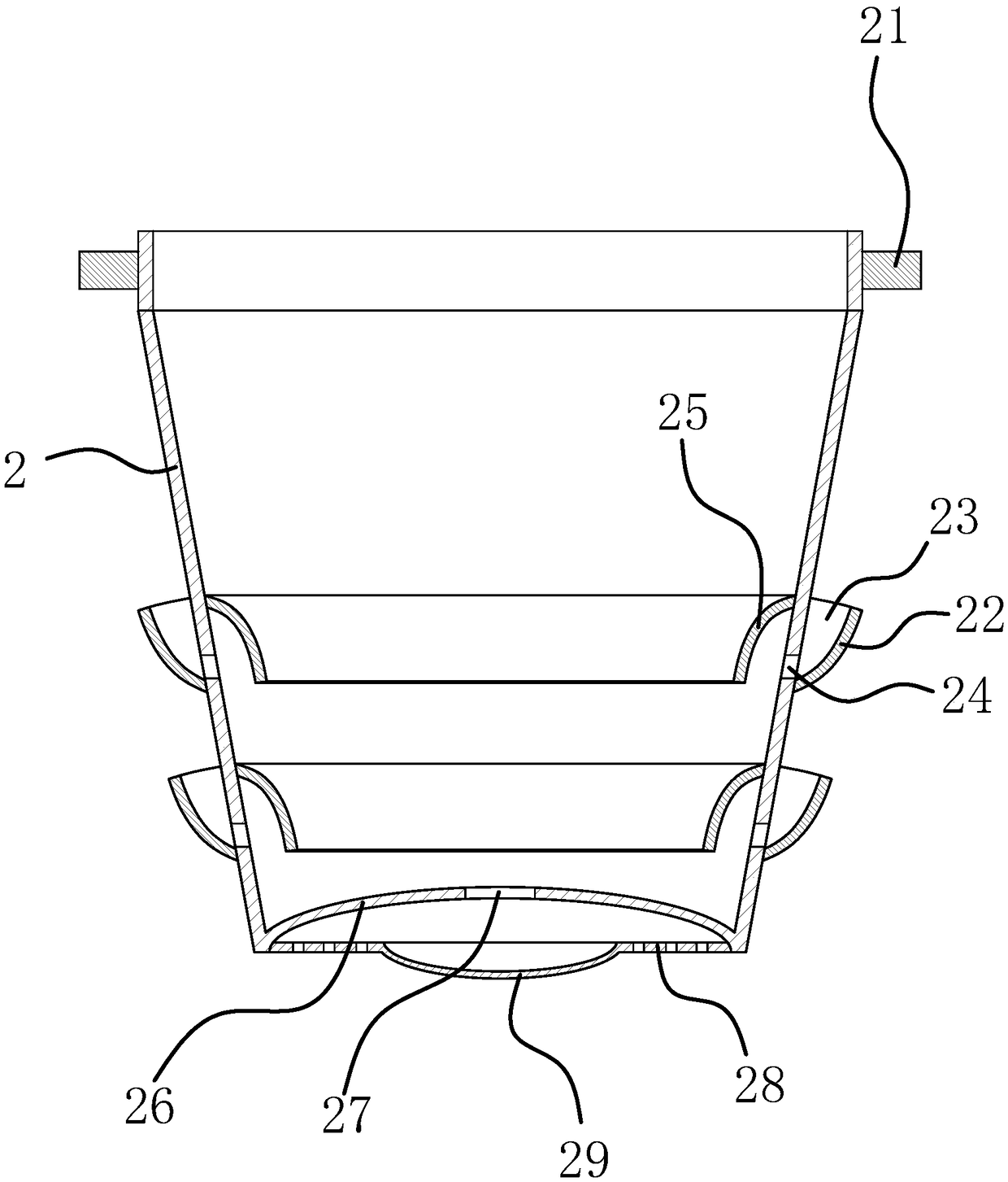 Plant planting structure for water surface planting