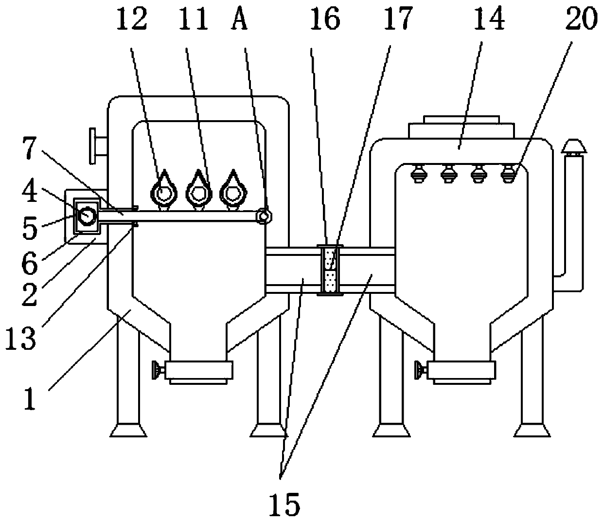 Environment-friendly flue gas purification device for garbage incineration