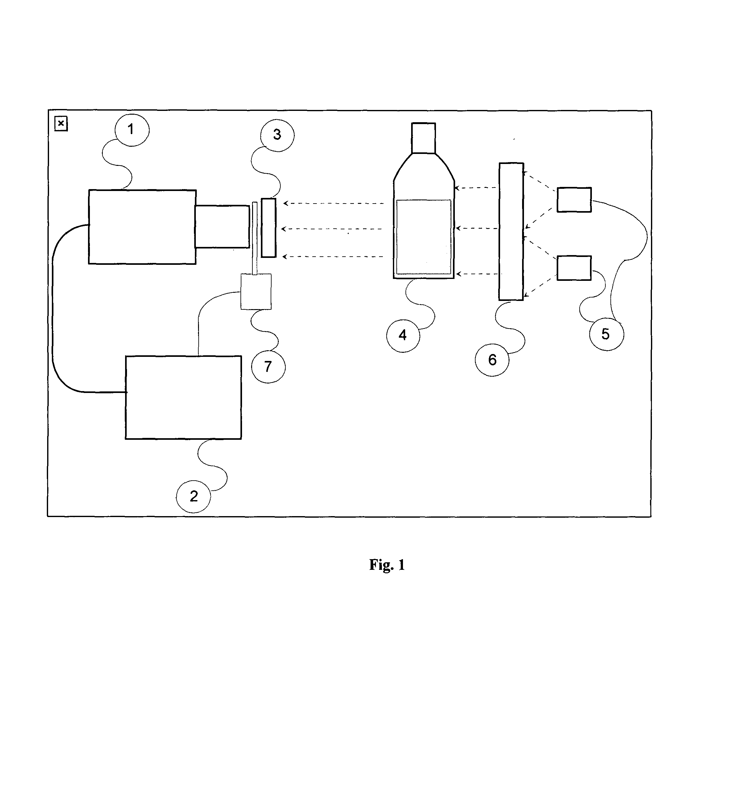 Optical system and method for inspection and characterization of liquids in vessels