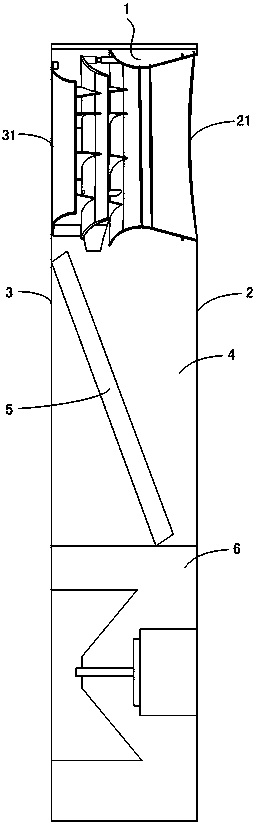 Air-conditioner air supply device with airflow distribution components