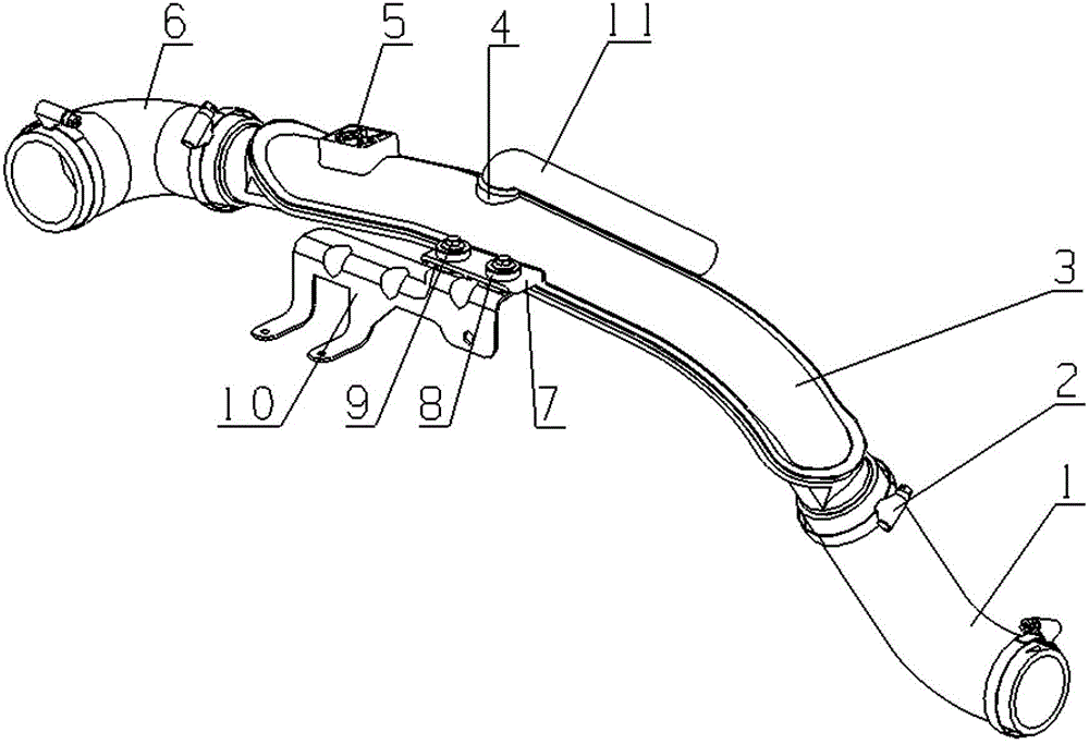 Gas outlet pipe for intercooler