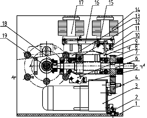 Stepless stroke adjusting disconnecting switch electric device transmission mechanism