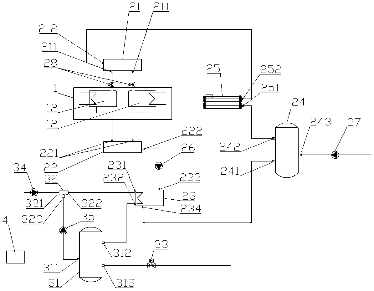 Heat dissipating and cooling system as well as heat dissipating and cooling method aimed at high-temperature heat source equipment