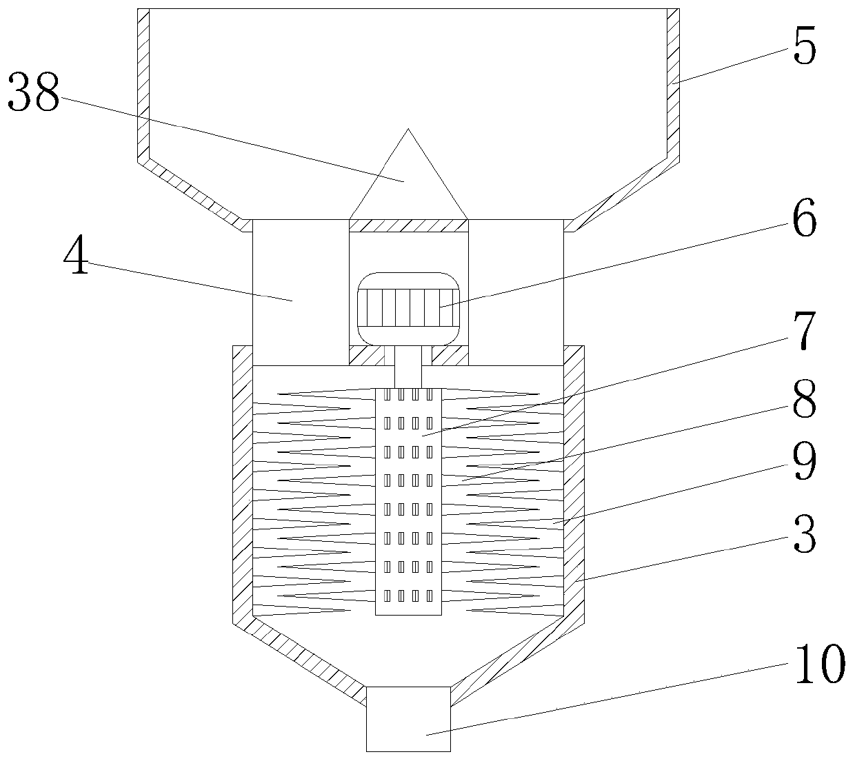 Efficient processing device for environment-protecting paint and using method of efficient processing device