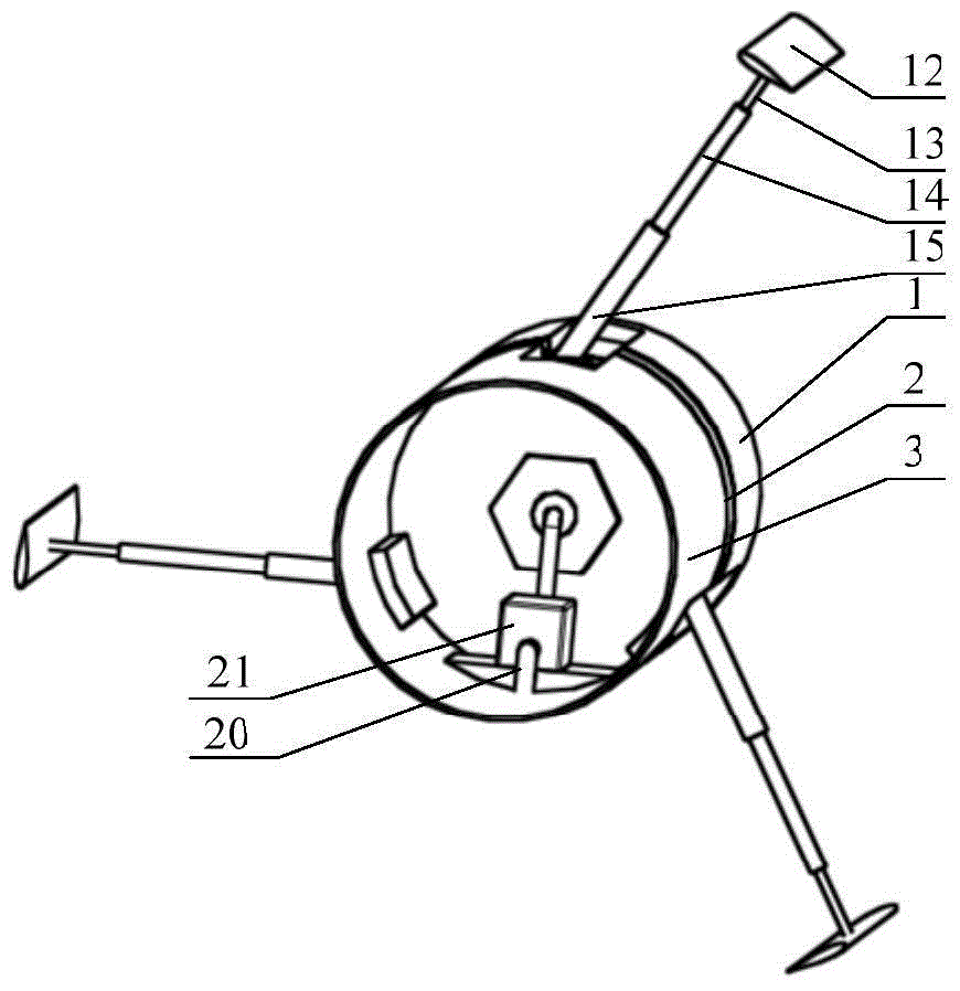 Vertical axis ocean current power generation device for underwater aircraft