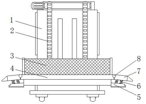 Roadway stacking type parking garage automatic vehicle taking equipment