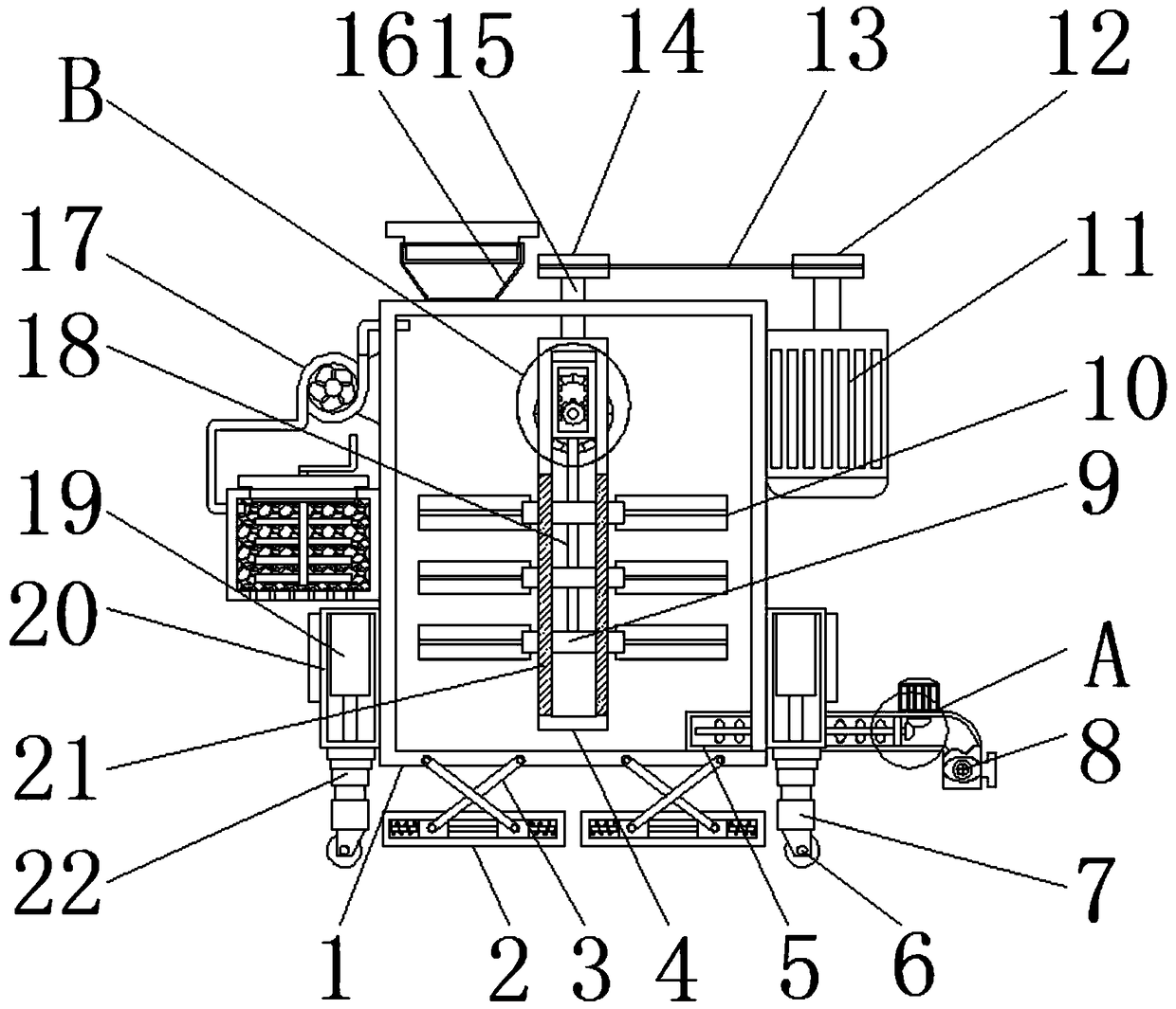 Extrusion mixing device for architectural coating