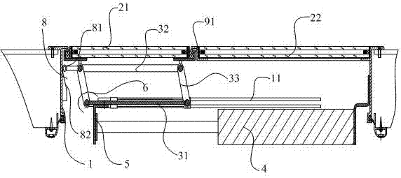 Automatic train window and railway carriage with same