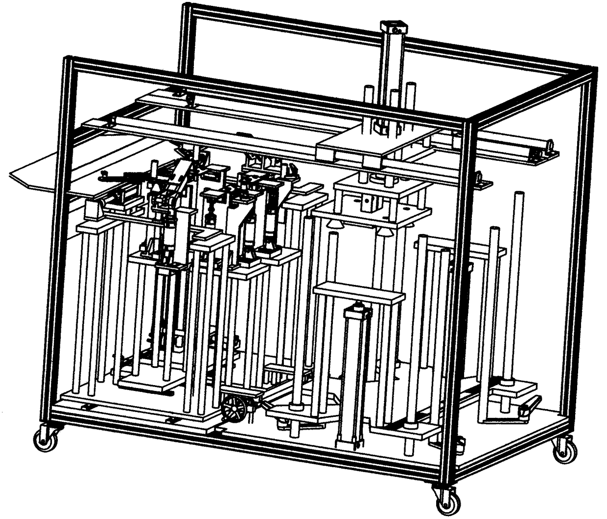 An automatic paper box folding machine